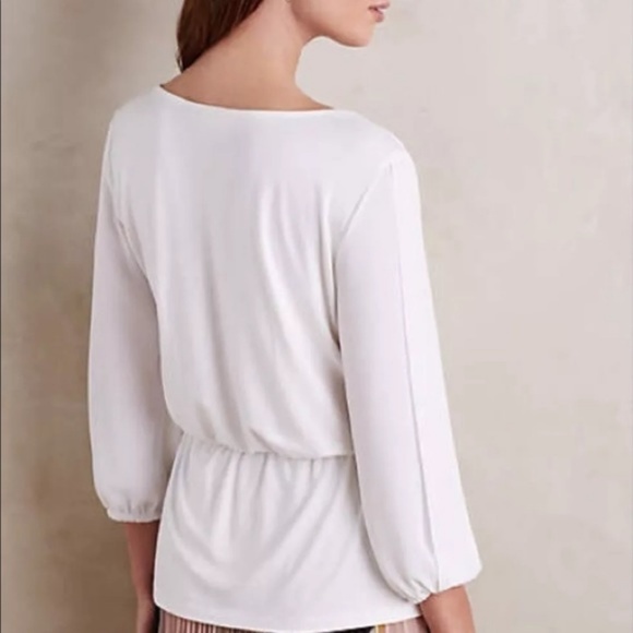 Anthropologie Deletta Peplum white blouse - Picture 3 of 6